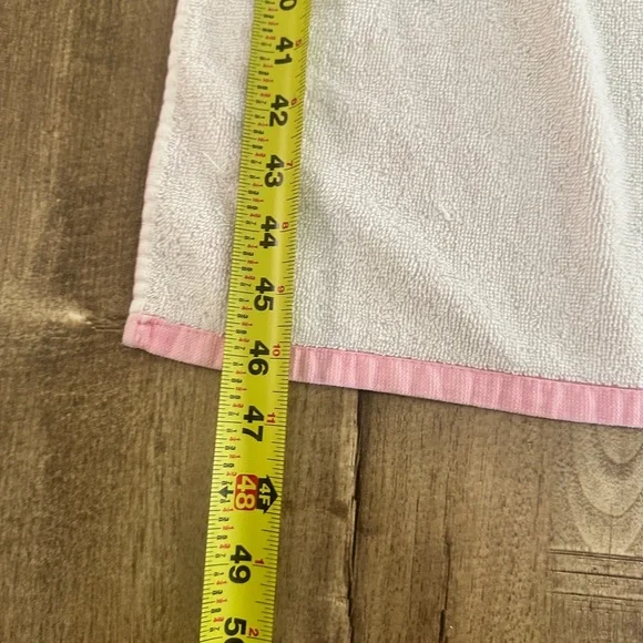 Vintage Disney MINNIE MOUSE pink Cotton Beach Towel J D Franco 44” x 23” VGUC - Picture 5 of 6